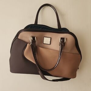 Diane Von Furstenberg Brown and Tan Travel Bag